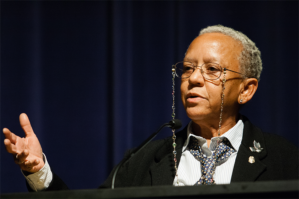 Nikki Giovanni speaks at Emory University in 2008